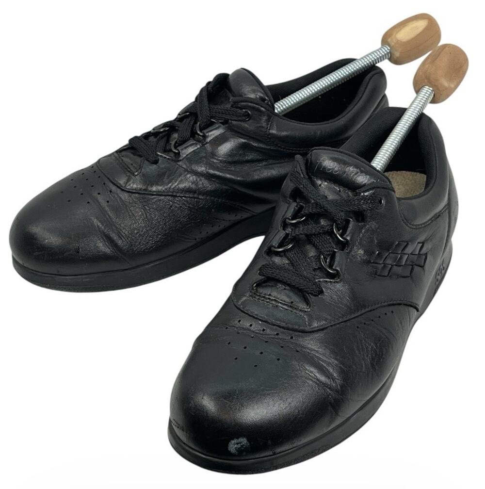 SAS Free Time Womens Walking Shoes Black Leather Tripad Comfort Sneakers 8.5W